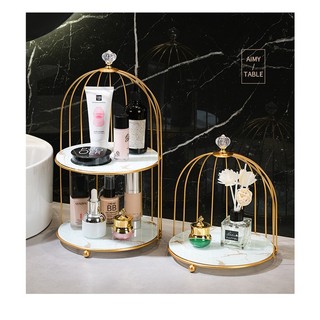 Kệ lồng chim Bunnies đựng mỹ phẩm 1-2 
tầng trang trí nhà cửa đựng đồ nước hoa kệ bánh trái, đồ trang điểm tiện dụng