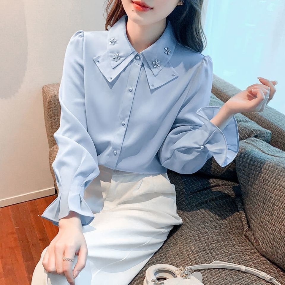 Áo Sơ Mi Chiffon Dáng Ôm Thời Trang Mùa Xuân 2022 Cao Cấp Cho Nữ