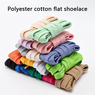 Dây Giày Thể Thao Bằng Vải Bạt Hai Màu Trơn Unisex