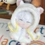 Áo khoác búp bê BUBBLE, Bộ trang phục lông thu nhỏ động vật hoạt hình 20cm, Gấu thỏ sáng tạo Chơi phụ kiện nhà búp bê Quần áo sang trọng Búp bê nhồi bông bông