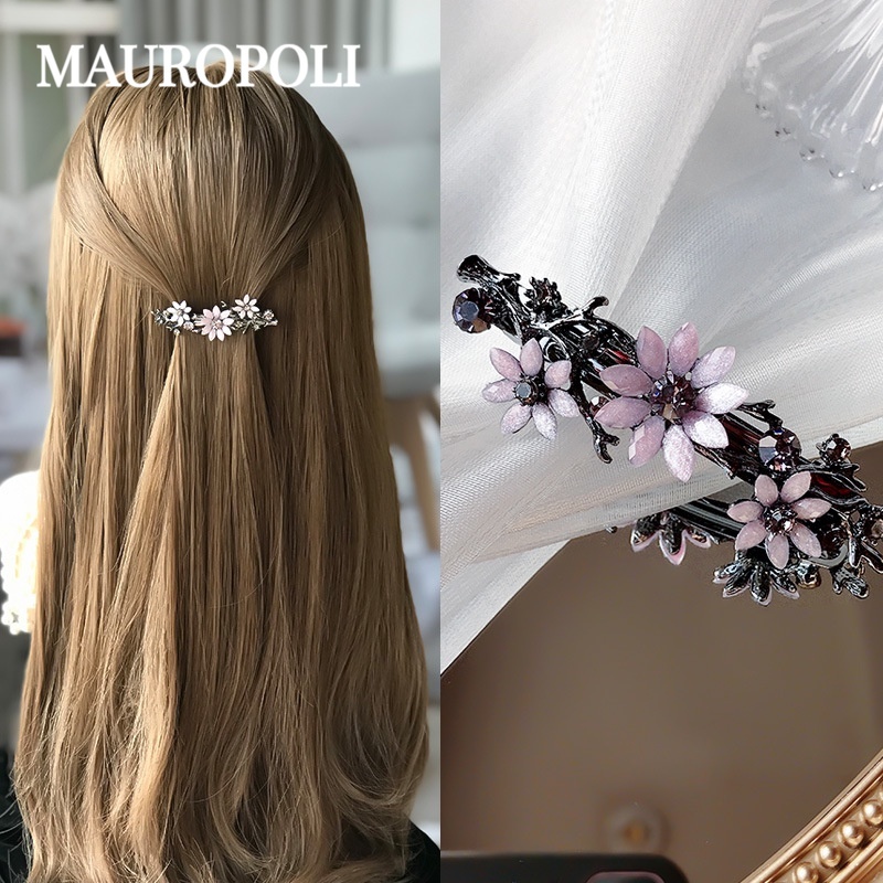 Mauropoli [Hàng Có Sẵn] Kẹp Tóc Hoa Cúc Phong Cách retro Đơn Giản Thời Trang Dễ Phối Đồ Cho Nữ