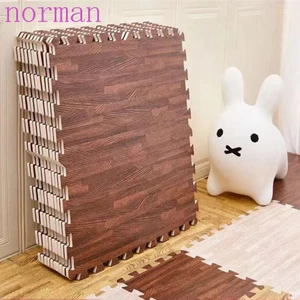 Norman Set 4 Thảm Xốp Xếp Hình Vân Gỗ Dày Dặn Mềm Mại Thân Thiện Với Môi Trường Chống Thấm Nước Cho Phòng Khách