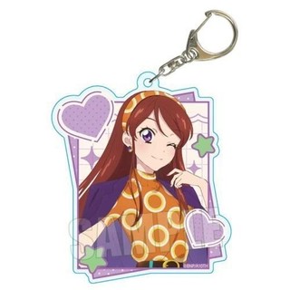 ( Mica trong acrylic) Móc khóa AIKATSU ver TRÁI TIM in hình anime chibi dễ thương