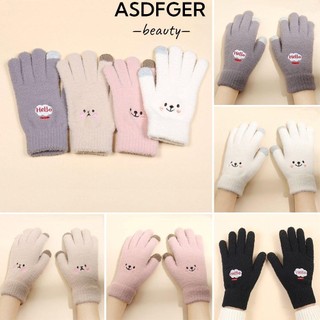 Găng tay dệt kim ASDFGER Đi xe đạp ngoài trời Màn hình cảm ứng Tất cả các ngón tay