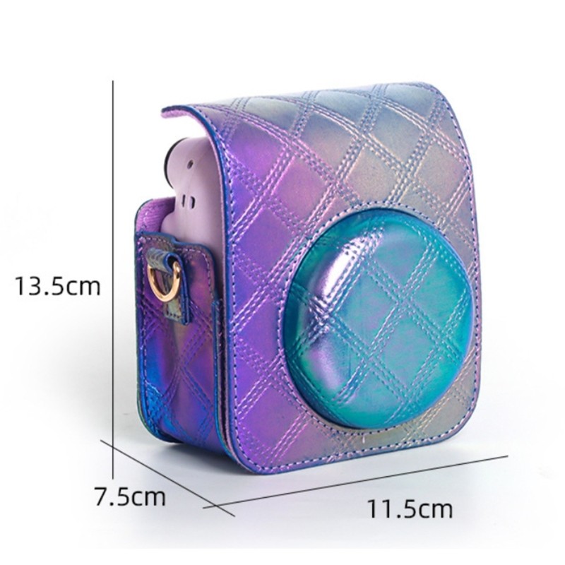 [3C] Túi đựng máy ảnh mềm bằng da PU Túi đeo vai cho túi máy ảnh phim Mini12 + dây đeo vai