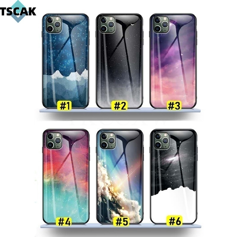 Ốp Điện Thoại Kính Cường Lực Góc Mềm Hình Bầu Trời Đầy Sao Màu gradient google pixel 8 7 6 pro 7a 6a