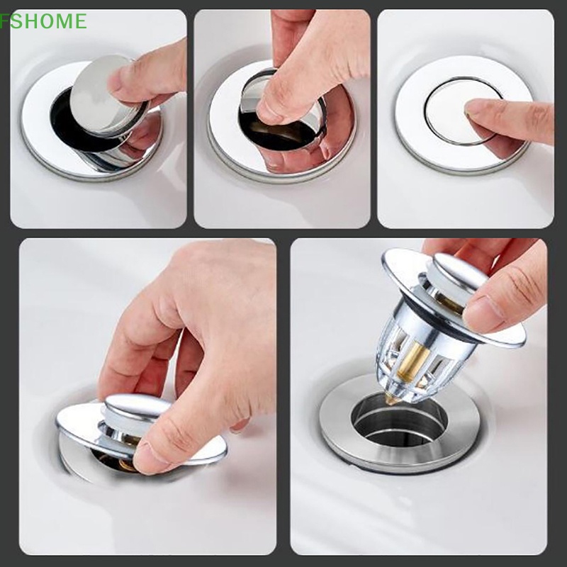 Gcdhome Sáng Tạo Bồn Tắm Cắm Nắp Lật Rửa Bounce Up Bấm Loại Thoát Nước Lọc Phụ Kiện Nhà Bếp Chặn Phòng Tắm HOT