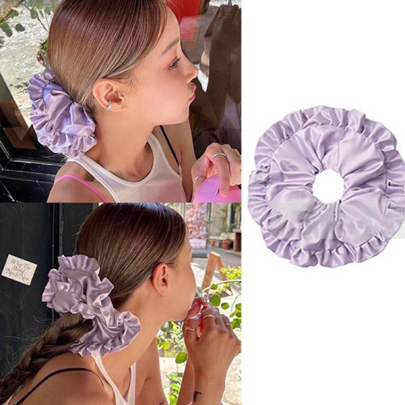 Dây Cột Tóc Satin Bản Lớn Thời Trang Cho Nữ