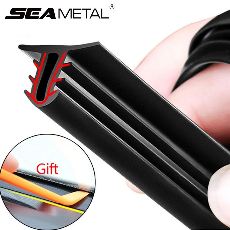 SEAMETAL Universal Car Rubber Seal Strip 1.6M Bảng điều khiển Dải chống rò rỉ Phụ kiện ô tô