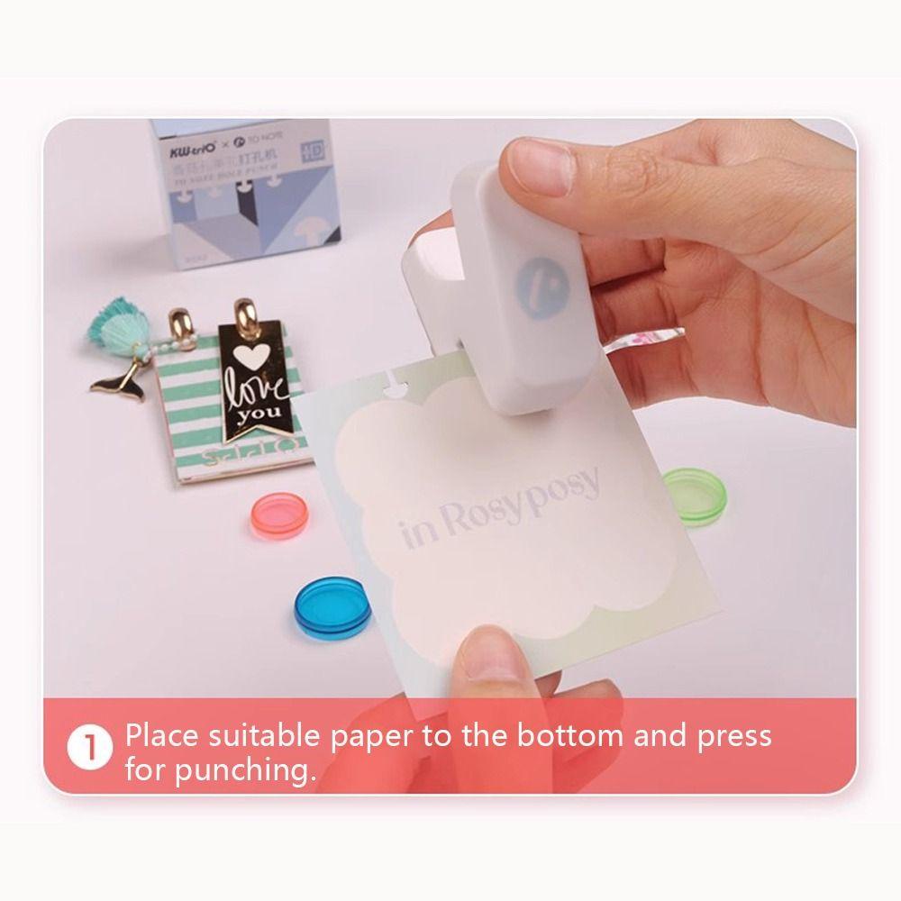 Wanyedi Máy đục lỗ nấm, Scrapbooking Máy đục lỗ lỗ một lỗ, Sáng tạo Handmade DIY Loose-leaf Hole Puncher Văn phòng phẩm