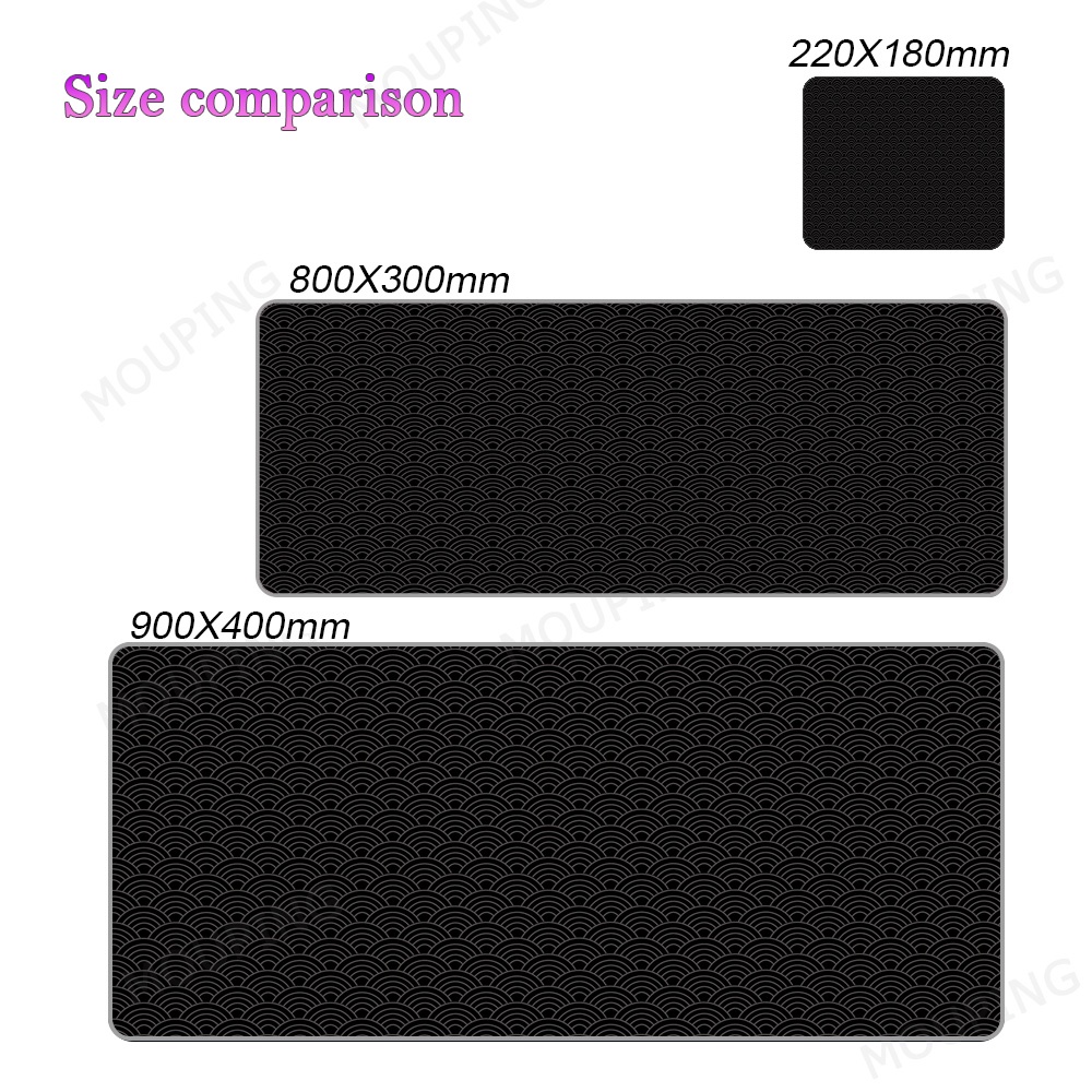 Japane Đen Sóng Lớn Chuột Miếng Lót Bàn Cao Su Thảm Xxl Mousepad Nghệ Thuật Thảm Cao Su Chuột Thảm Bàn Thảm Pc Thảm Phụ Kiện Văn Phòng