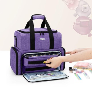 NEAVERLER Túi Bảo Quản Móng Tay NEAVERLER, Túi Làm Móng Gel Sơn Móng Tay Nylon, Túi Xách Di Động Dung Tích Lớn Có Thể Tháo Rời Túi Đựng Mỹ Phẩm Túi Đựng Nữ