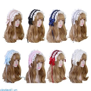 1 Băng Đô Nơ Vải satin Phong Cách lolita Cổ Điển