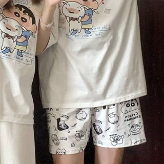 Hoạt Hình Quần Short Ngủ Dáng Rộng Thoáng Khí In Họa Tiết Dễ Thương Thời Trang Mùa Hè Cho Nữ