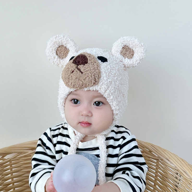 Dasbsug Bé Nắp Bonnet Bé Sơ Sinh Bé Sơ Sinh Mũ Bò Mềm Mại Dễ Thương Mũ Gấu Mùa Đông Mũ Ấm Áp Cho Bé Trai Bé Gái Sơ Sinh Breathabl