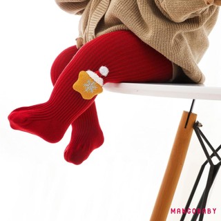 Mgg-girl Thu Đông Đan Quần Legging Dây Đàn Hồi Nai Sừng Tấm Santa Trang Trí Quần Tất Ấm Tất