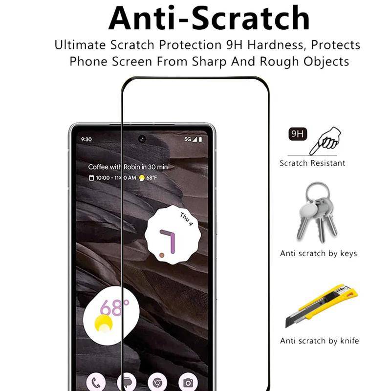 1-3 Chiếc Full Cover 9D HD Kính Cường Lực Cho Google Pixel 8 7 Pro 5a 5G 7a 6a 6 5 Bảo Vệ Màn Hình Điện Thoại Cho Google Pixel 4 3a 3 XL 4a 4G 5G
