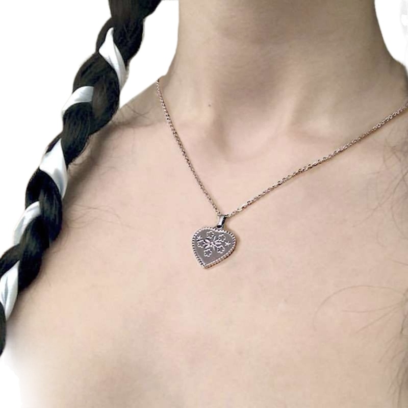 Dasbsug Thời Trang Trái Tim Vòng Cổ Màu Bạc Có Thể Điều Chỉnh Dây Chuyền Hoa Mặt Dây Chuyền Vòng Cổ Cho Nữ Cô Gái Choker Xu Hướng Jewel