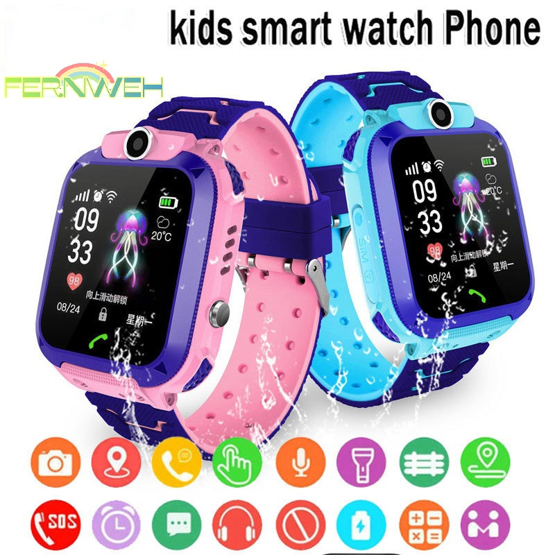 [Fernweh] Đồng hồ thông minh trẻ em Q12 Đồng hồ SOS chống nước IP67 Quà tặng trẻ em cho IOS Android [MỚI]