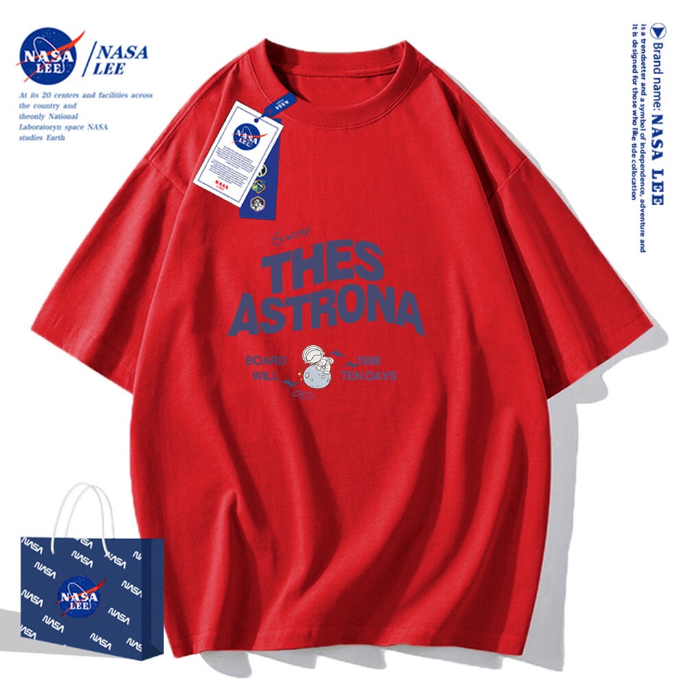 Nasa Áo Thun cotton Tay Ngắn Dáng Rộng Thời Trang Mùa Hè 2024 Cho Nam