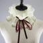 Mya Nữ Voan Ruffle Cổ Giả Ruy Băng Choker Khăn Choker Victoria Halloween Trang Phục