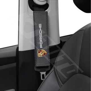 Set 1 / 2 Đệm Da Bọc Dây Đai An Toàn Cho Xe Hơi porsche carrera gts turbo macan cayenne cayman 718 boxster 911 panamera