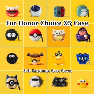 [imamura] Dành cho Ốp lưng Honor Choice X5 Dòng phim hoạt hình hợp thời trang Vỏ tai nghe silicon mềm