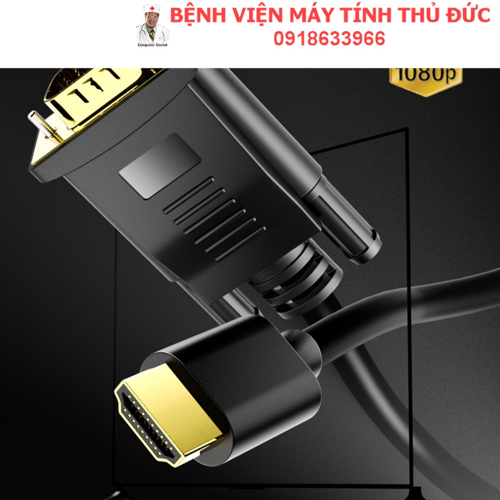 Cáp Chuyển HDMI Sang VGA Dài 0.5M - 10M ID Tech H2V101- bảo hành 24T Đổi Mới