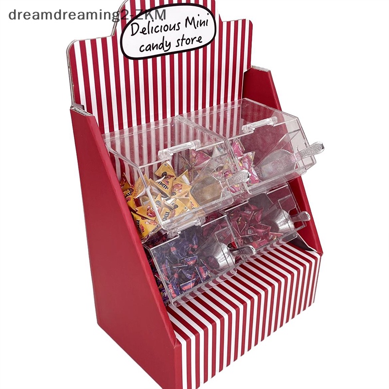 [dreamdreaming] 1 Bộ Hộp Bảo Quản Đồ Ăn Nhẹ Trong Suốt Thu Nhỏ Nhà Búp Bê W / Xẻng Hộp Chống Bụi Hộp Trưng Bày Chống Thấm Nước Trang Trí Mô Hình Nội Thất [zkm]