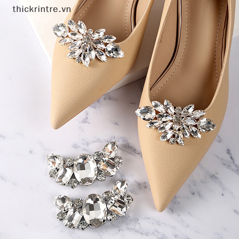 THI 1 Chiếc Kẹp Giày Nữ Trang Trí Giày Cưới Cho Nữ Gót Cao Có Thể Tháo Rời Trang Sức Kim Cương Giả Pha Lê Giày Trang Trí VN