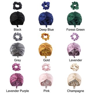 TOSE Silk Satin Hair Bonnet với Scrunchie - Mềm mại, hai lớp, dùng để bọc tóc khi ngủ