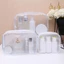 Túi du lịch EBINLANDS, Túi trang điểm trong suốt PVC, Túi giặt Zip dung tích lớn cầm tay Du lịch