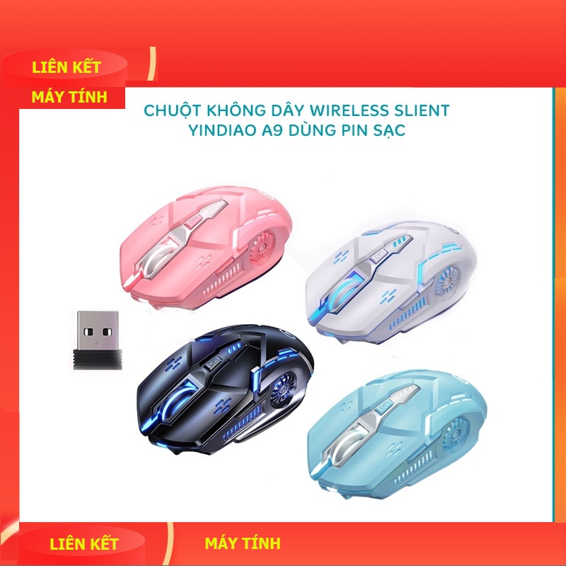 Chuột slient không dây wireless YINDIAO A9 dung pin sạc click cực êm ...