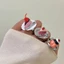 CODECOVED Bánh Dâu, Thìa Nĩa Bánh Mousse Nhẫn, Hợp Thời Trang Mở Hợp Kim Cổ Điển Nhẫn Thạch Nhẫn Đảng