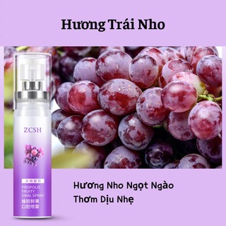 Xịt Thơm Miệng ZCSH Spray The Mát Không Cay Hương Trái Cây Nhỏ Gọn Tiện Lợi 20ml