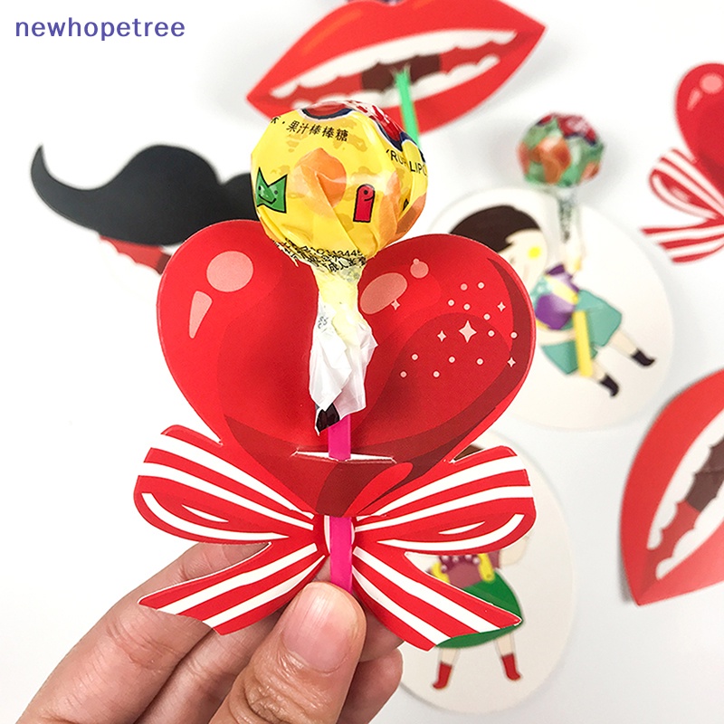 Set 50 Thẻ Kẹo Mút Trái Tim Xinh Xắn