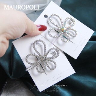 Mauropoli [Sẵn Sàng] Hàn Quốc Dongdaemun Laser Nhiều Màu Sắc Kim Cương Giả Hoa Kẹp Tóc Phụ Kiện Tóc ins Yang Chao Cùng Phong Cách Kẹp Tóc Nổ Kẹp Bên