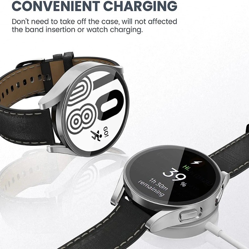 Ốp Lưng PC + KíNh CườNg LựC BảO Vệ ToàN DiệN Cho Samsung Galaxy Watch 6 5 Pro 45mm 44mm 40mm Galaxy Watch5