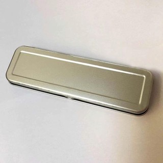 METALWRK 1 Cái Hộp Bút Kim Loại, Hộp Thiếc Hình Chữ Nhật Rộng Rãi, Bút Máy Đa Năng Sinh Viên Văn Phòng Phẩm