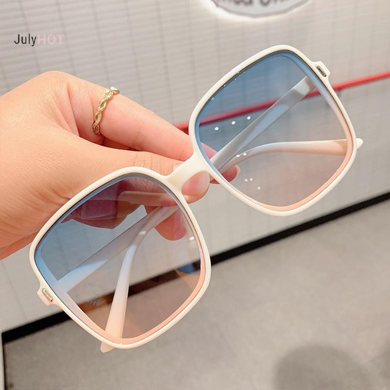 Julyhot Mới Thời Trang Vuông Sắc Thái Kính Mát Chống Tia Cực tím Kính Chống Nắng Vintage Kính Mắt Massivedeals