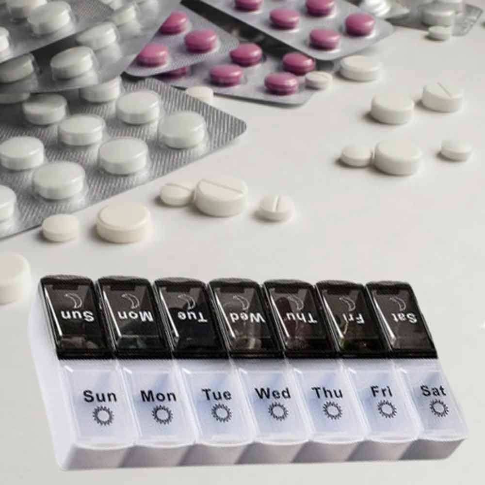 14Slot 7Day Pill Box Dispenser Medicine AM/PM Medication Organiser Week Case