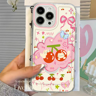 Ins Hàn Quốc Vỏ Màu Hồng Mèo Anh Đào Dễ Thương + Giá Đỡ Tương Thích Cho iPhone 11 15 14 13 12 Pro Xs Max XR X 7 8 6 6s Plus SE Vỏ Điện Thoại Hoạt Hình TPU Mềm Vỏ Bảo Vệ