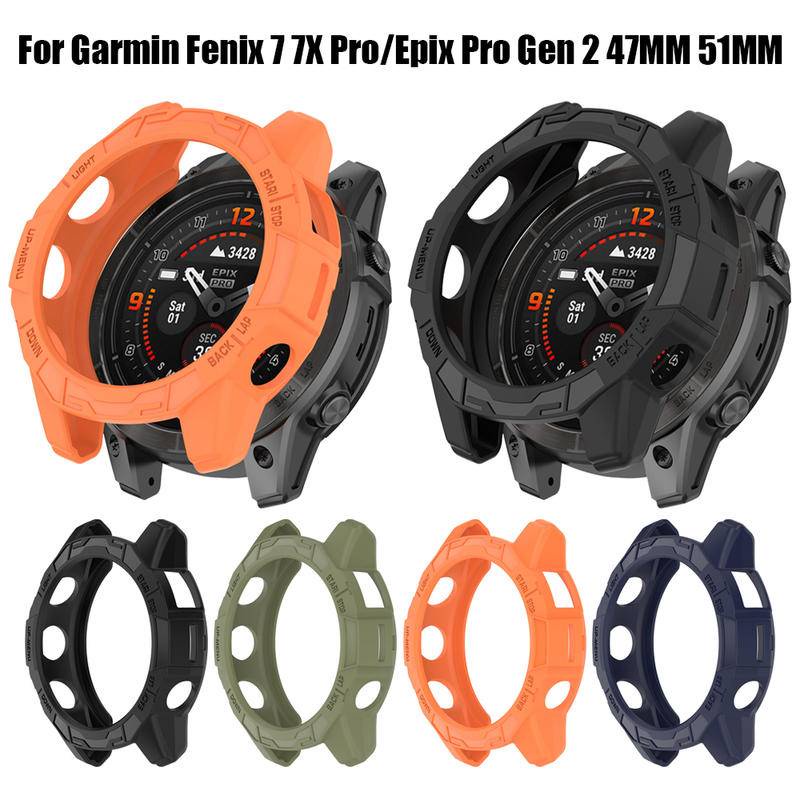Jker TPU Vỏ Bảo Vệ Cho Garmin Fenix 7 7S 7X Pro Đồng Hồ Thông Minh Mềm Bảo Vệ Vỏ Phụ Kiện Cho Garmin Epix Pro (Gen 2) 51mm Cho Garmin Approach S70 47mm 42mm