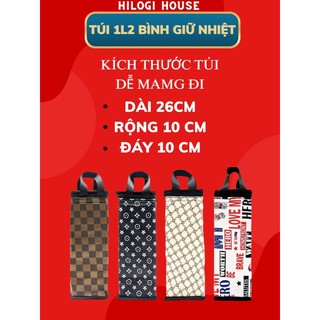 Túi đựng bình nước giữ nhiệt đủ size , 2 lớp có khóa kéo đậy kín ,  kích thước đựng được nhiều loại bình