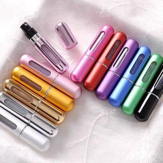 MEOWU Chai Chiết Nước Hoa Mini 5ml Bằng Nhôm Dạng Ống Trực Tiếp Dưới Đáy và Vòi Xịt Phun Sương