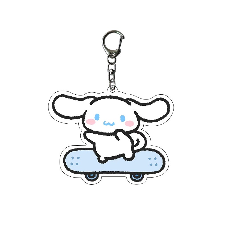 Móc Khóa Sanrio Hình Ván Trượt Sanrio Chất Liệu Acrylic