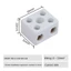 Khối đầu cuối dây gốm ORDOBOX, Đầu nối dây vít điện chịu nhiệt độ cao, Khối đầu cuối động cơ đồng 250V Đầu nối điện sứ