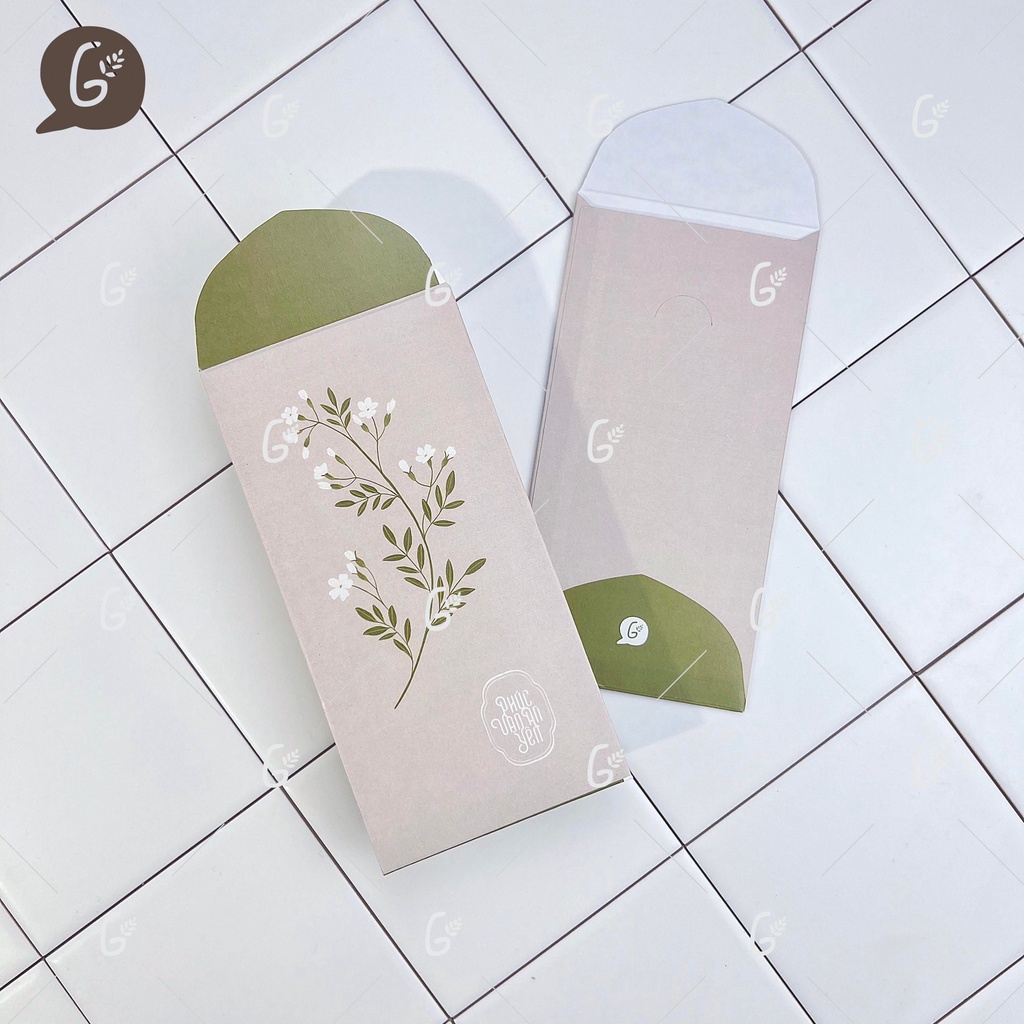 Bao lì xì tết 2025 cao cấp của Gác Xép chất liệu Kraft Nhật nhập khẩu - Mã GX025