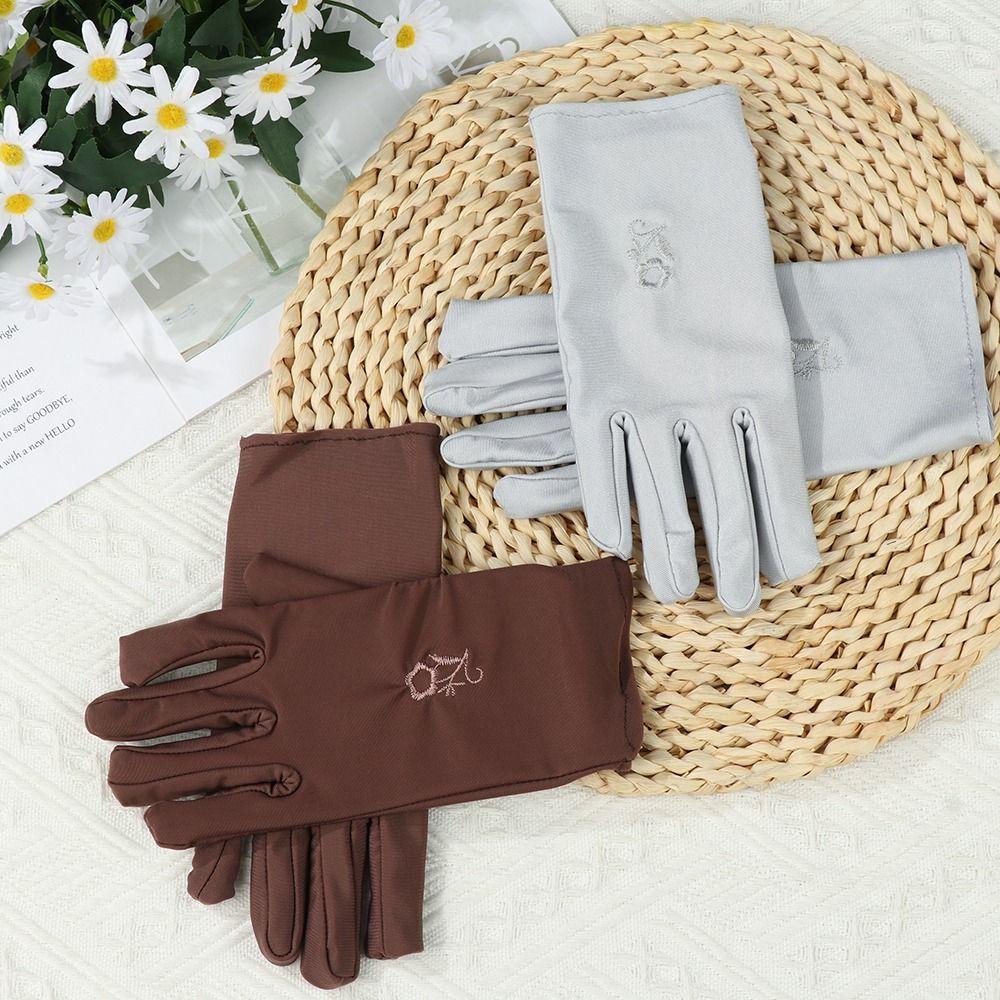 Găng tay chống nắng WANYEDI - Co giãn mỏng cho lái xe và đi xe đạp, thiết kế nữ tính