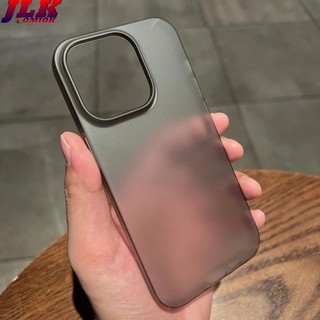 [JLK] Ốp lưng điện thoại siêu mỏng 0.5mm bề mặt mờ trong suốt vỏ cứng PC cho iPhone 15 Pro Max 15 Plus 14 13 12 Chống va đập mỏng nhẹ